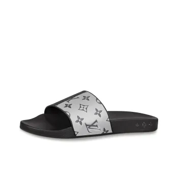 LOUIS VUITTON Waterfront Slides 'Black White Monogram'