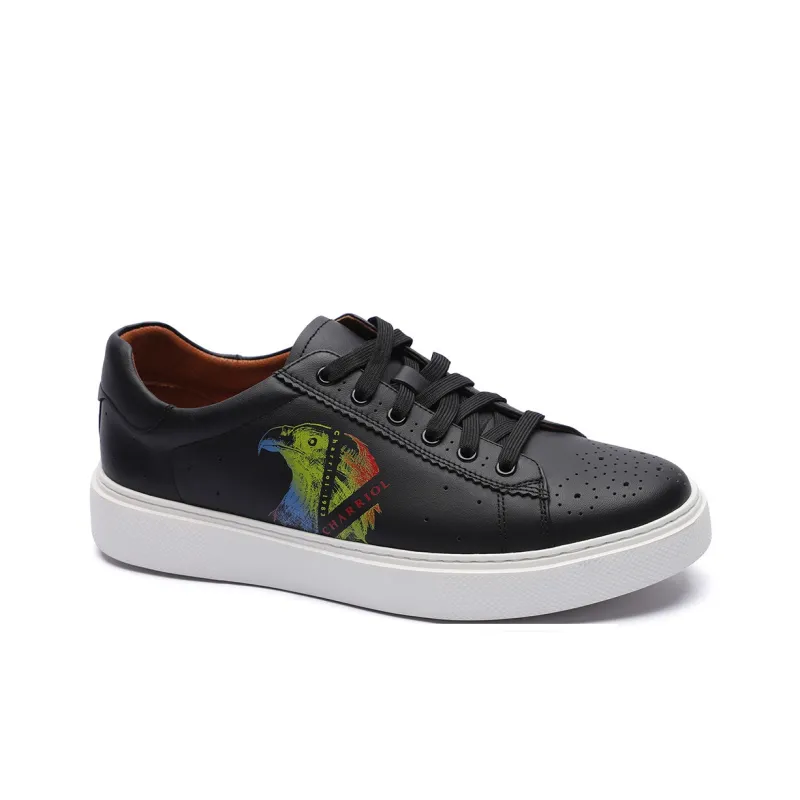 CHARRIOL Low Top Skateboard Shoes Men's Black-1