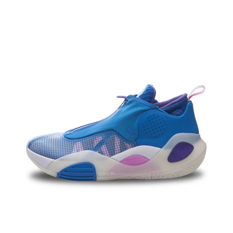 LiNing All City 8 V2 Shock Absorbers Mid Top Basketball Shoes Men's Blue-0