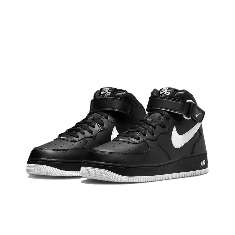 Nike Air Force 1 Mid '07 Black White Sole-2