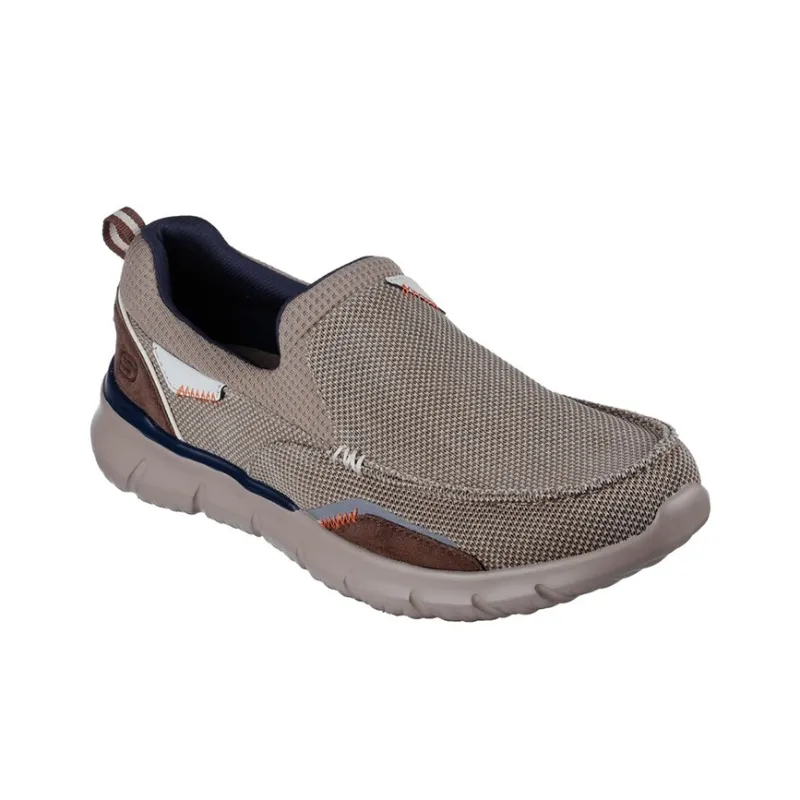 Skechers Del Retto Casual Shoes Men Low-Top Gray/Brown-2