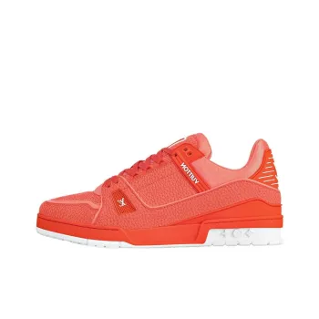 LOUIS VUITTON Lv Trainer Orange White