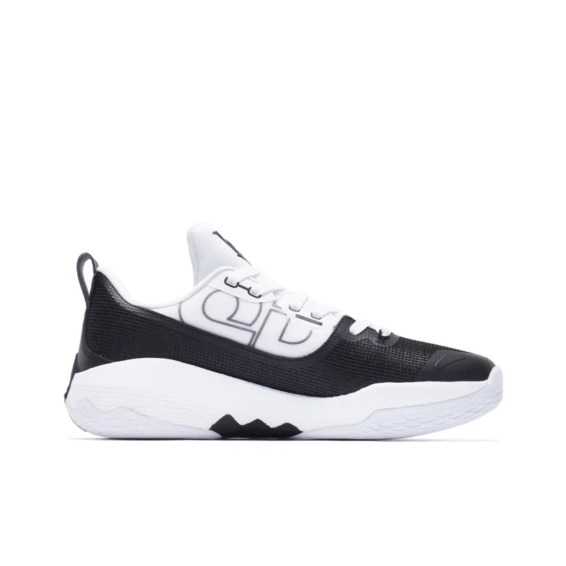 QIAODAN Sharp Edge 6.0PROLOWPE Cushioning Anti Slip And Wear Resistant Low Top Basketball Shoes Men's Black White-1