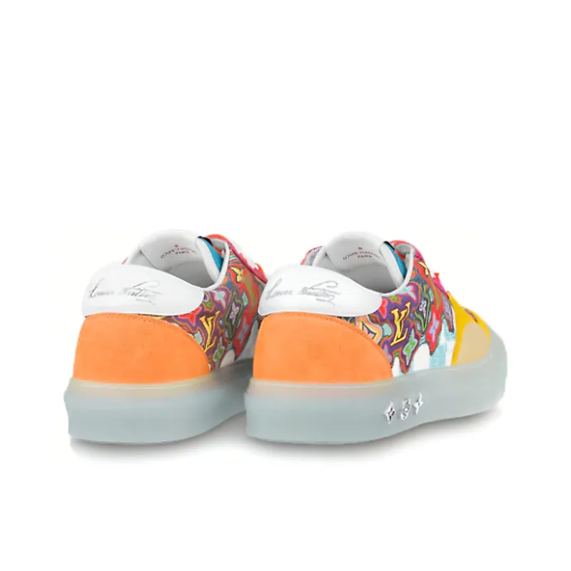 LOUIS VUITTON Ollie Logo Limited Edition Sneakers 'Psychedelic Monogram Canvas And Leather'-2