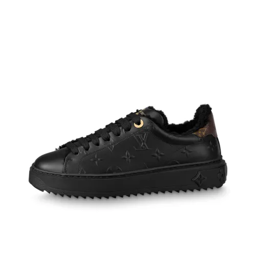 LOUIS VUITTON Time Out Skateboard Shoes Women's Low-Top Black