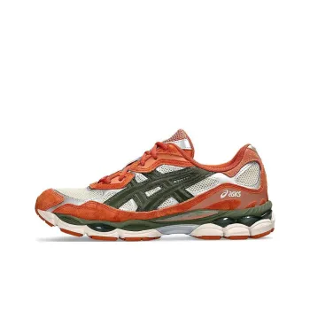Asics Gel NYC Oatmeal Forest Green Orange