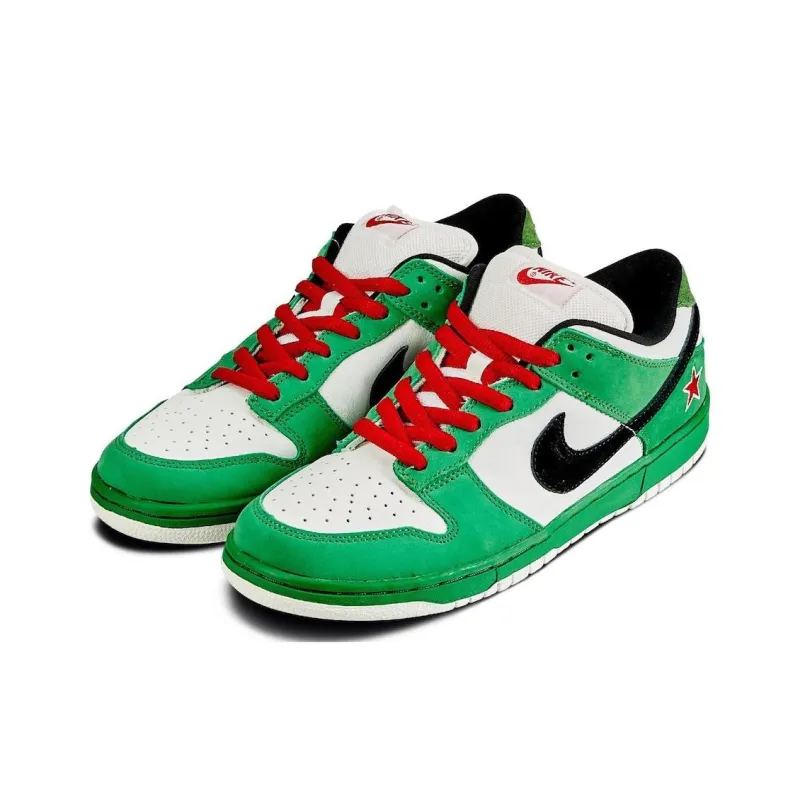 Nike Dunk SB 'Heineken 2.0' Slip-Resistant Cushioning Wear-Resistant Low-Top Skateboard Shoes Men's Green White-2