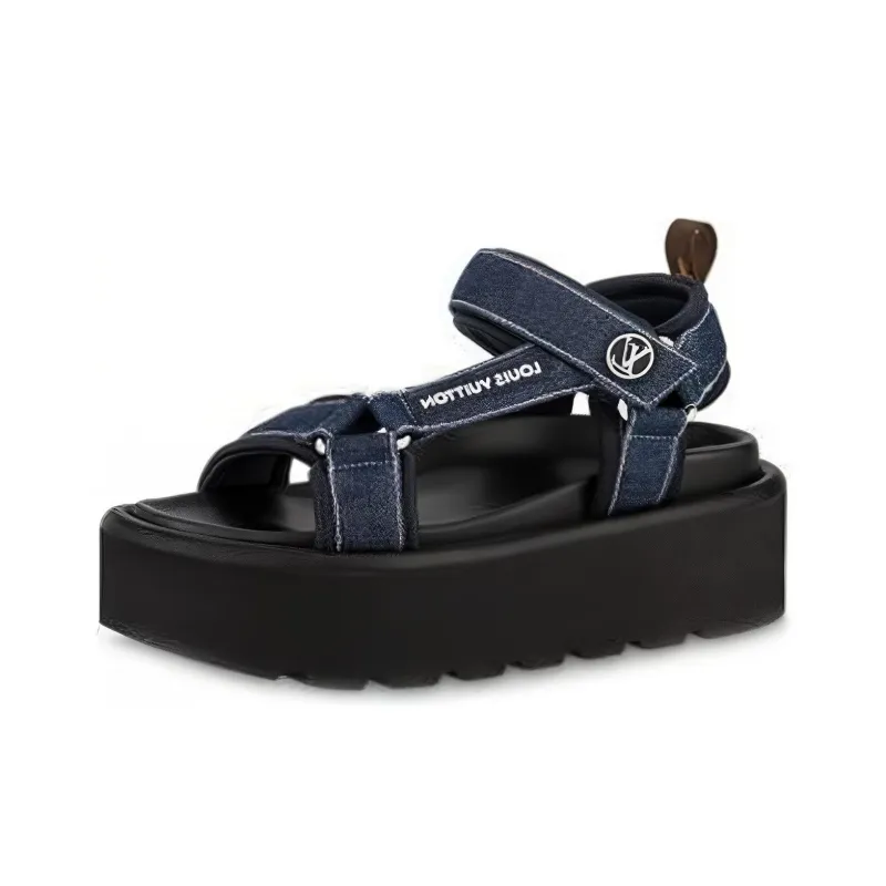 LOUIS VUITTON Beach Sandals Women's Blue-0