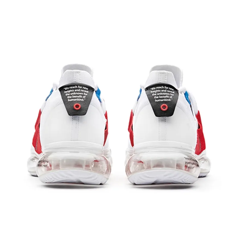 Anta SEEED Zero Bound Cushioned Slip-Resistant Abrasion-Resistant Breathable Low-Top Running Shoes Men's White Red-4