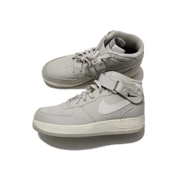 Nike Air Force 1 Anti-Slip Wear-Resistant High-Top Skateboard Shoes Men's Gray