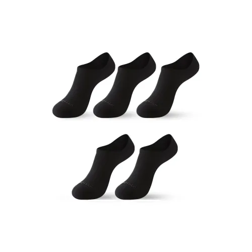 INVISIBLE No Show Socks Unisex 5 Pack Black