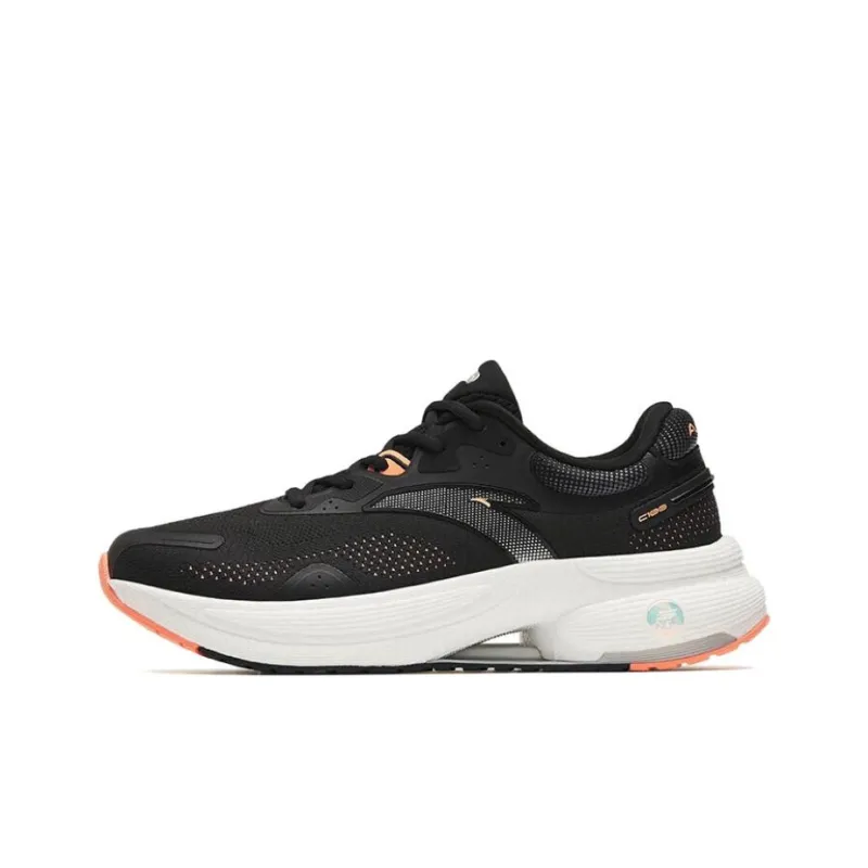 ANTA Running Collection Running Shoes Women's Low Top Black/Lock Orange-0