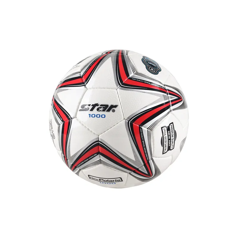 Star Size 4 Soccer PU Hand Stitched Soccer Ball Unisex Red White-2