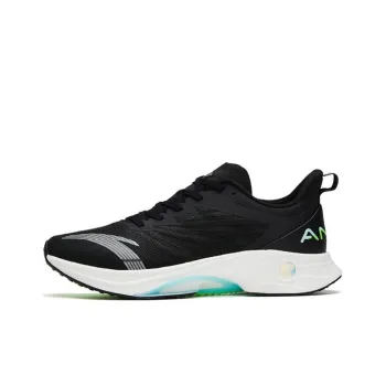 Anta MACH 3.0 Anti Slip Wear Resistant Low Top Running Shoes Men's Black Green