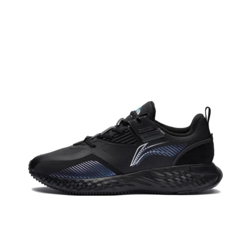 LiNing Cloud Shield Wear Resistant Slip Resistant Low Top Running Shoes Men's Black-0