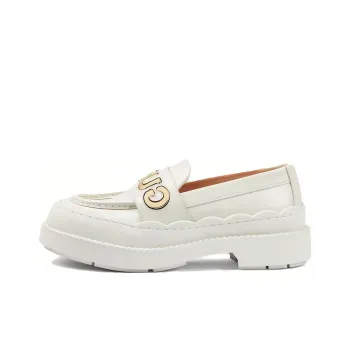 GUCCI Loafers 6cm Women's White