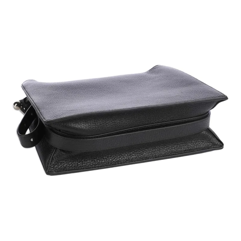 Furla Grained Leather Handbag Shoulder Bag Crossbody Bag Small Size Women's Black-2