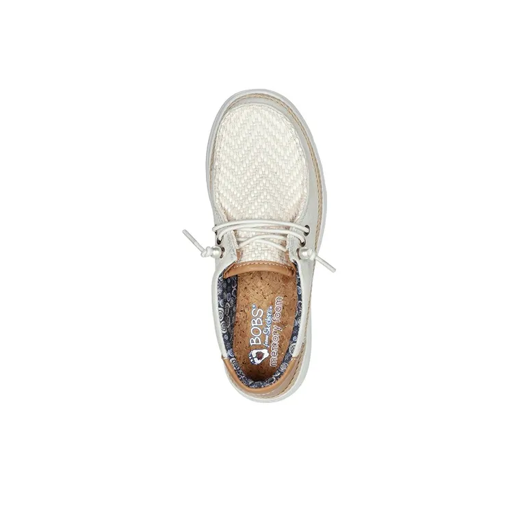 Skechers BOBS SKIPPER Slip-Resistant Cushioning Wear-Resistant Low-Top Skateboard Shoes Women's White Brown-3