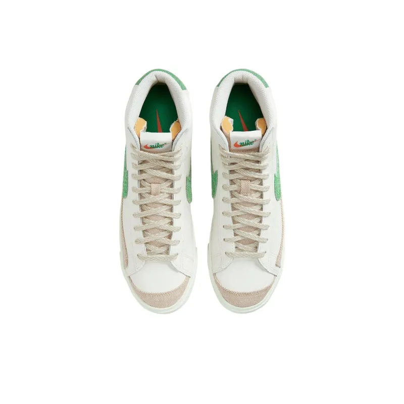 Nike Blazer Anti-Slip And Wear-Resistant Lightweight Mid-Top Skateboard Shoes White Green-3