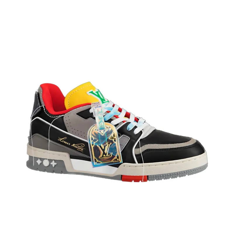 LOUIS VUITTON Lv Trainers 'Red Multi color'-1