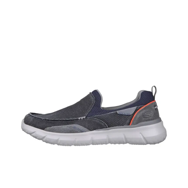 Skechers Del Retto Tucano Cushioned Slip-Resistant Abrasion-Resistant Breathable Low-Top Casual Shoes Men's Marine Blue-0