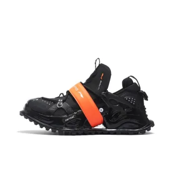 LiNing Pan Gu Halo Cushioning Anti Slip And Wear Resistant Low Top Sports Casual Shoes Men's Black Orange