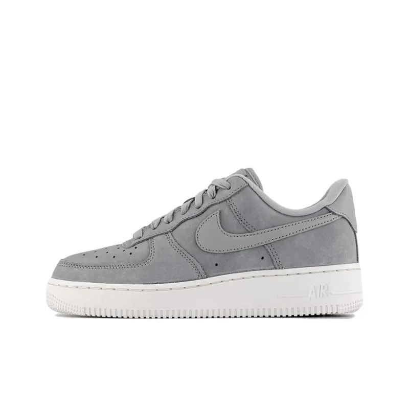 Nike Air Force 1 Low ''Grey Nubuck'' Anti-Slip And Wear-Resistant Lightweight Low-Top Skateboard Shoes Matte Gray-0