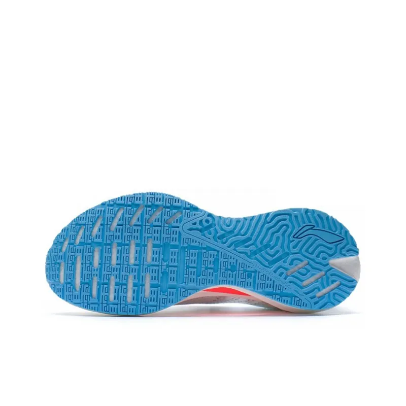 LiNing Jueying Essential Breathable Low Top Running Shoes Women's White Orange Blue-6