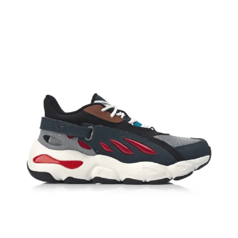 LiNing Butterfly Anti Slip And Wear Resistant Breathable Low Top Chunky Sneakers Women's Ebony Black-1