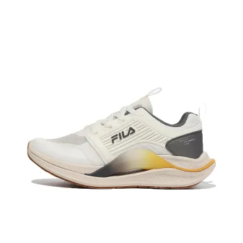 FILA Performance Anti Slip Wear Resistant Low Top Casual Shoes Unisex White Gray Yellow Korean Style