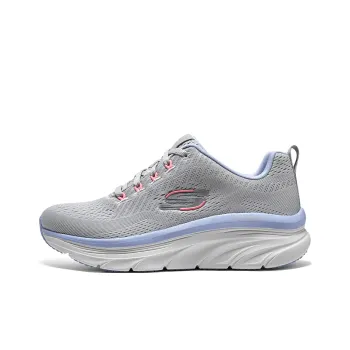 Skechers D'lux Walker Anti Slip Wear Resistant Low Top Casual Shoes Women's Gray Purple Pink
