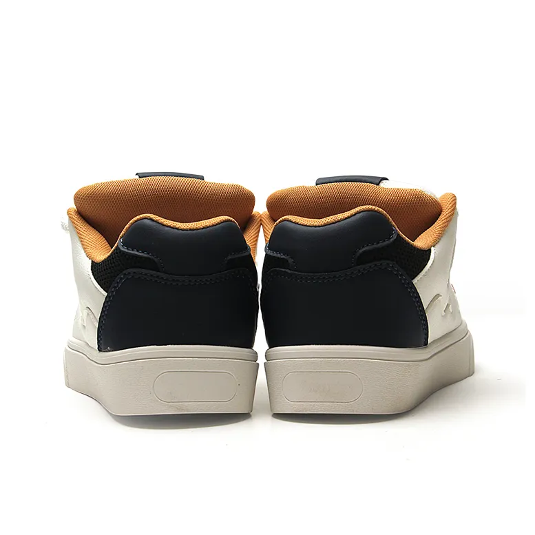 STUR YSN Wear resistant And Lightweight Low Top Skateboard Shoes Unisex White Dark Blue-5