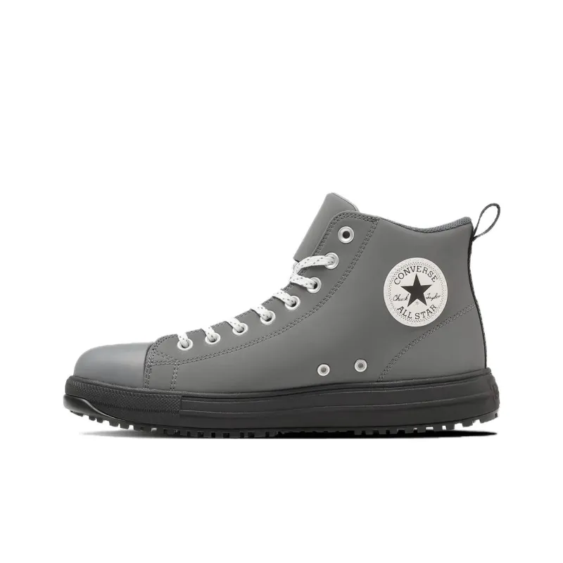 Converse All Star Ps Z Hi Slip-Resistant Cushioning High-Top Canvas Shoes Unisex Gray Black Japan Version-0