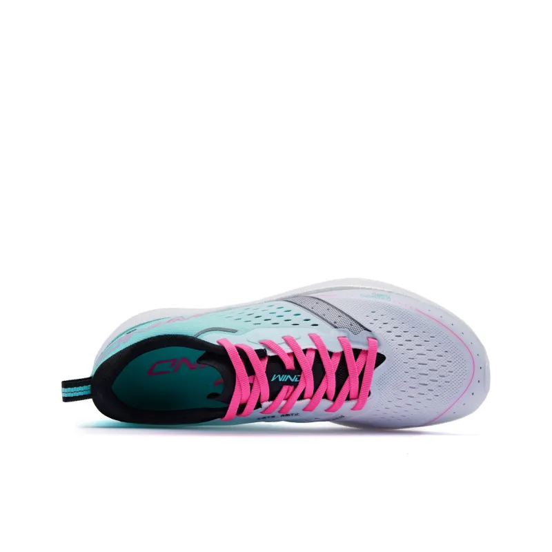 QIAODAN Strong Winds SE Cushioning Breathable Rebound Low Top Running Shoes Men's White Horse Green-1