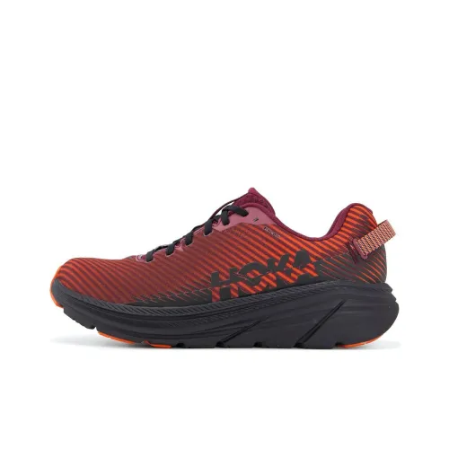 HOKA ONE ONE Rincon 2 Running Shoes Men Low-Top Red/Orange