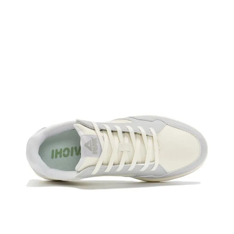 PEAK State Pole Anti Slip And Wear Resistant Lightweight Low Top Skateboard Shoes Women's Pale Gray Rice White-2