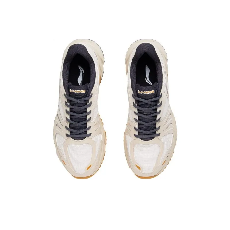 LiNing Pick Up The Light Durable Breathable Low Top Running Shoes Men's Ecru-3