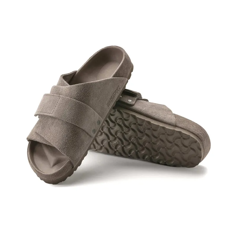 Birkenstock Kyoto Suede Leather Sandals 'Gray Taupe'-3