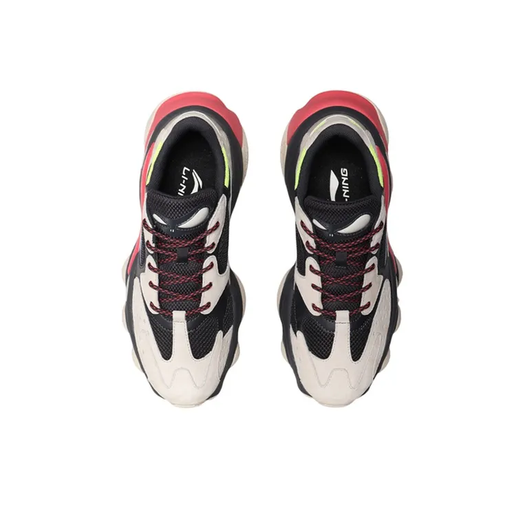 Chenpeng NYC Fashion Week X LINING CounterFlow Alien Men's Retro Dad Shoes - White/Tan/Gray-3