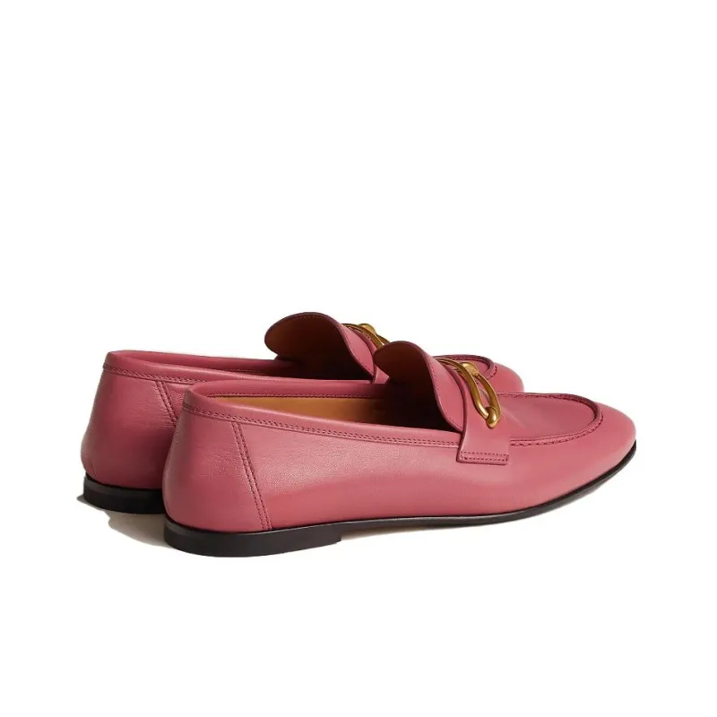 HERMES Colette Loafers Women's Pink-3