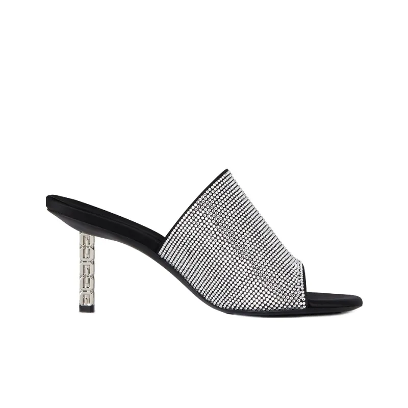 Givenchy G Cube 70mm Rhinestone-embellished Mules-1