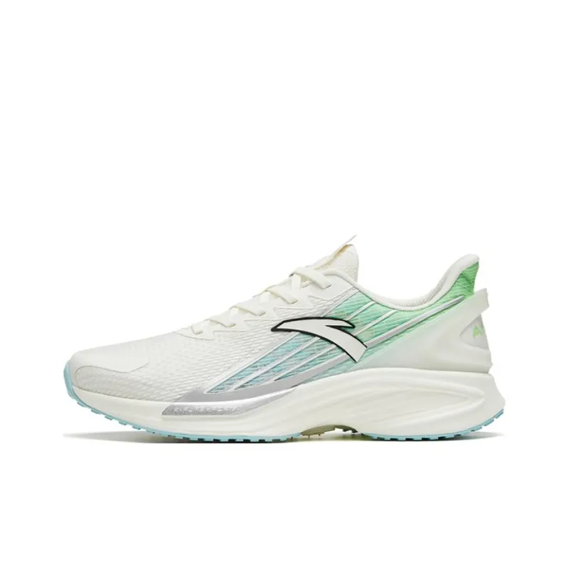 Anta A Grip Pro Anti Slip Wear Resistant Low Top Casual Running Shoes Men's White Green-0
