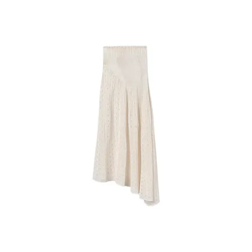 GIMAGUAS Casual Long Skirts Women's White