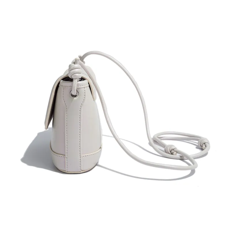 MESUCA Kitty Series PU With Synthetic Leather Crossbody Bag Small Size Women's Black/White/Ecru-3