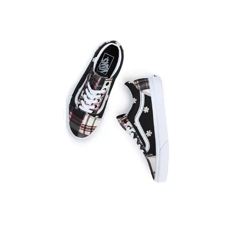 Old Skool Vans 'Floral Plaid Patchwork'-3