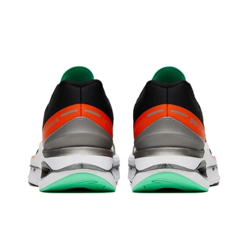 Anta Star Ring Elite Anti Slip Wear Resistant Low Top Running Shoes Men's Black Orange-3