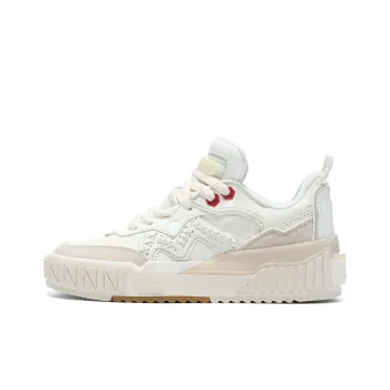 LiNing 001 UNBLOCK Unblock Anti Slip Wear Resistant Low Top Skateboard Shoes Women's Vanilla White Egg Cream Gray