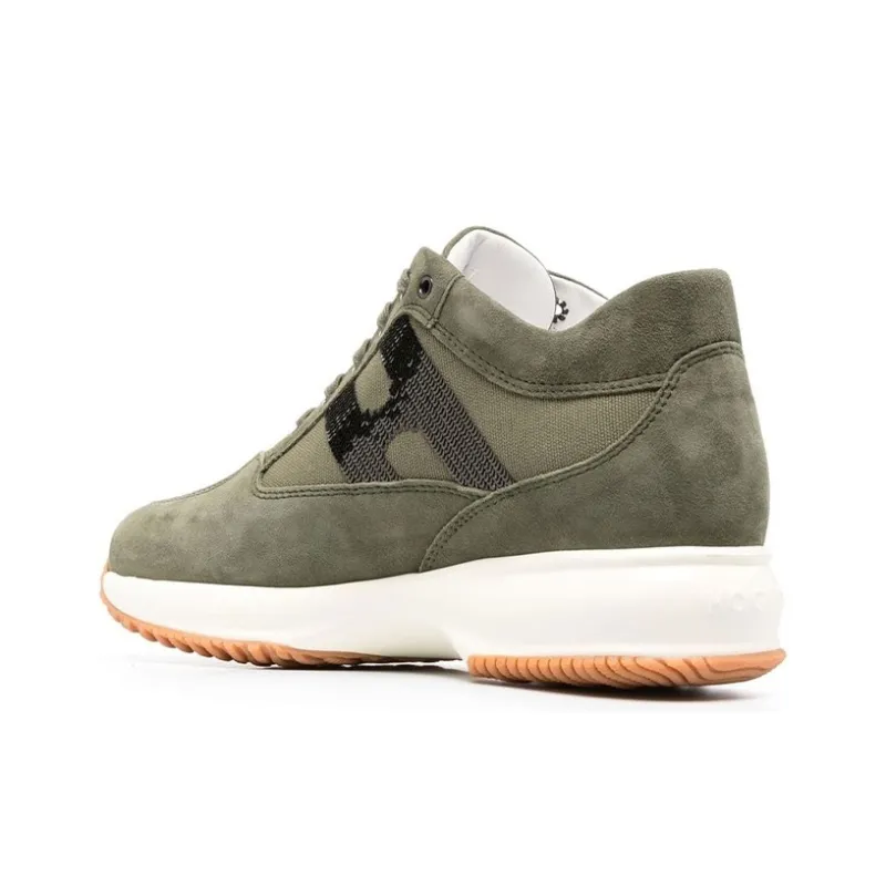 HOGAN Interactive Low-Top Sports Casual Shoes Women's Green-3