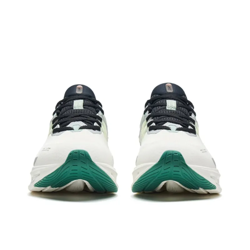 XTEP Shock Absorption Spinning 10.0 Anti Slip Wear Resistant Low Top Running Shoes Men's White Green Gray-3
