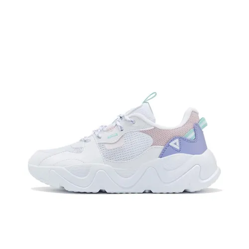 PEAK Chaoqi Casual Shoes Women's Low-Top All White Rose Pink